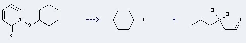 Cyclohexanol could be made by the reactant of 1-cyclohexyloxy-1H-pyridine-2-thione